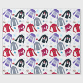 Weihnachtssüße und heiße Schokolade Geschenkpapier (Flach)