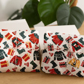 Weihnachtssüßer in Weiß, Rot und Grün Geschenkpapier Set