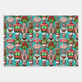 Weihnachtssüßer mit humorvollen Mustern Geschenkpapier Set (Vorderseite 2)