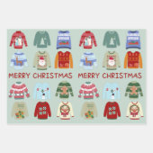 Weihnachtssüßer mit koreanischem & englischem Gruß Geschenkpapier Set (Vorderseite 2)