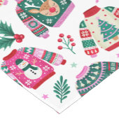 Weihnachtssüßer mit Weihnachtsmann und Rentier Kurzer Tischläufer (Ecke)