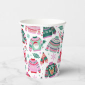 Weihnachtssüßer mit Weihnachtsmann und Rentier Pappbecher (Rechts)