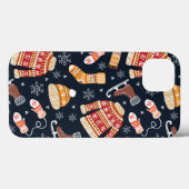 Weihnachtssüßer Mittens Ice Skate Wintermuster Case-Mate iPhone Hülle (Rückseite (Horizontal))