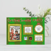 Weihnachtssüßer-Party Einladung (Stehend Vorderseite)