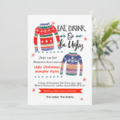 Weihnachtssüßer-Party Einladung (Stehend Vorderseite)