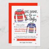 Weihnachtssüßer-Party Einladung (Vorne/Hinten)