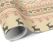 Weihnachtssüßer-Rentiermuster Geschenkpapier (Rolleneckpunkt)