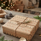 Weihnachtssüßer-Rentiermuster Geschenkpapier