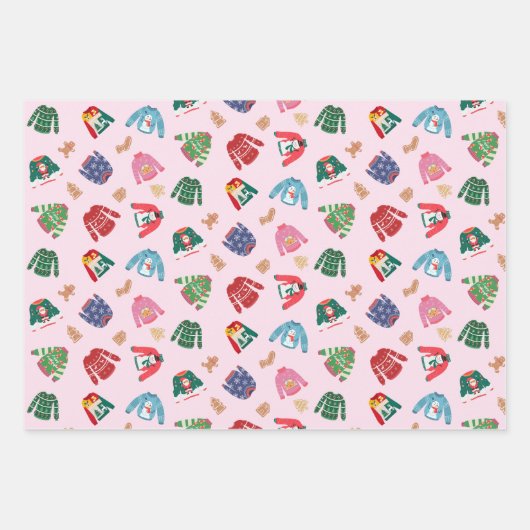 Weihnachtssüßer und Lebkuchen Geschenkpapier Set (Vorderseite 2)