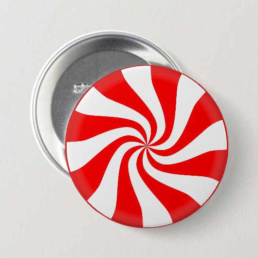 Weihnachtssüßigkeits-Pfefferminz Button (Vorne & Hinten)