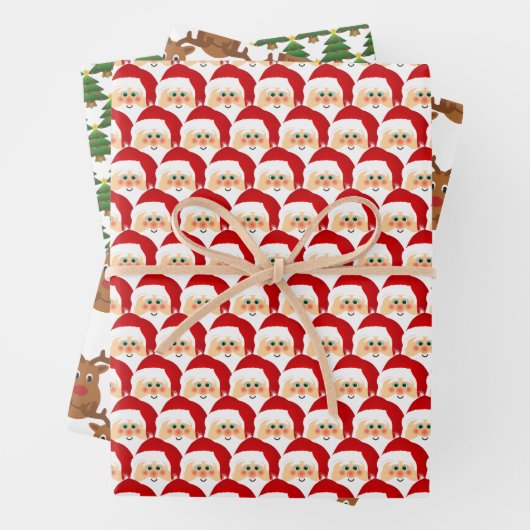 Weihnachtssymbole Design Wrapping Paper Set Geschenkpapier Set (Beispiel)