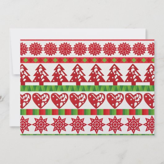 WeihnachtsSymbole Einladung (Vorderseite)