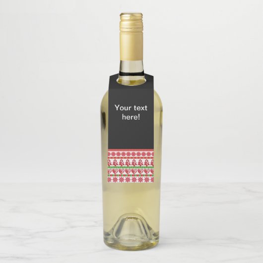 WeihnachtsSymbole Flaschenanhänger (Auf Flasche)