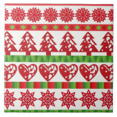 WeihnachtsSymbole Fliese (Vorderseite)