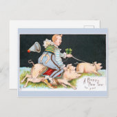 Weihnachtssymbole für Clowns, Schweine und viel Gl Postkarte (Vorne/Hinten)