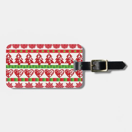 WeihnachtsSymbole Gepäckanhänger (Vorderseite horizontal)