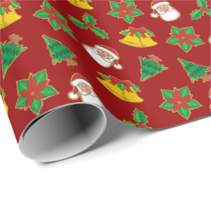 Weihnachtssymbole Geschenkpapier