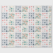 Weihnachtssymbole Geschenkpapier (Flach)