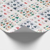 Weihnachtssymbole Geschenkpapier (Ecke)