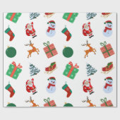 Weihnachtssymbole Geschenkpapier (Flach)