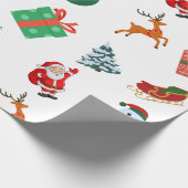 Weihnachtssymbole Geschenkpapier (Ecke)