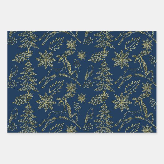 Weihnachtssymbole Geschenkpapier Set (Vorderseite 2)