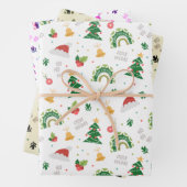 Weihnachtssymbole Geschenkpapier Set (Beispiel)