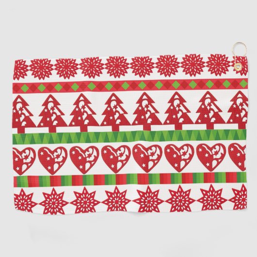 WeihnachtsSymbole Golfhandtuch (Horizontal)