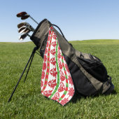 WeihnachtsSymbole Golfhandtuch (Gras)