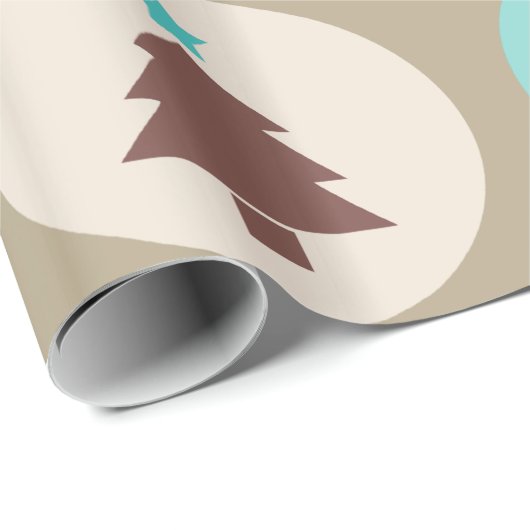 Weihnachtssymbole Große Medaillen Benutzerdefinier Geschenkpapier (Rolleneckpunkt)