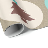 Weihnachtssymbole Große Medaillen Benutzerdefinier Geschenkpapier (Rolleneckpunkt)