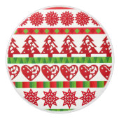 WeihnachtsSymbole Keramikknauf (Vorderseite)