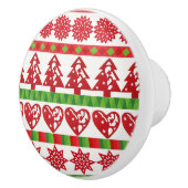 WeihnachtsSymbole Keramikknauf (Rechts)