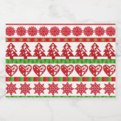 WeihnachtsSymbole Lebensmitteletikett (Einzelnes Label)