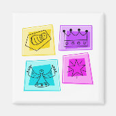 Weihnachtssymbole Magnet (Vorne)