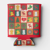 Weihnachtssymbole Medley Art Thunder_Cove Dosenkühler (Vorderseite)