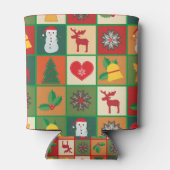 Weihnachtssymbole Medley Art Thunder_Cove Dosenkühler (Rückseite)