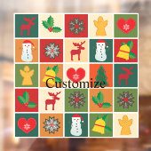 Weihnachtssymbole Medley Art Thunder_Cove Fensteraufkleber (Blatt 2)