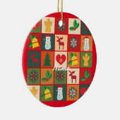 Weihnachtssymbole Medley Art Thunder_Cove Keramik Ornament (Rechts)