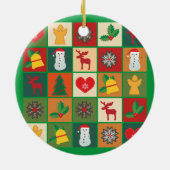Weihnachtssymbole Medley Art Thunder_Cove Keramik Ornament (Hinten)