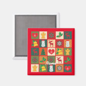 Weihnachtssymbole Medley Art Thunder_Cove Magnet (Vorderseite/Rückseite)