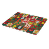 Weihnachtssymbole Medley Art Thunder_Cove Schneidebrett (Ecke)