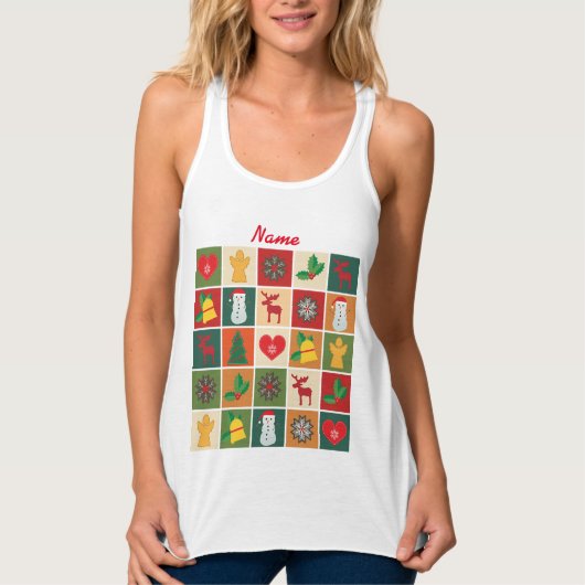 Weihnachtssymbole Medley Art Thunder_Cove Tank Top (Vorderseite)