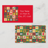 Weihnachtssymbole Medley Art Thunder_Cove Visitenkarte (Vorne/Hinten)