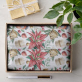 Weihnachtssymbole mit Poinsettia mit Red Robin Seidenpapier (Geschenk)