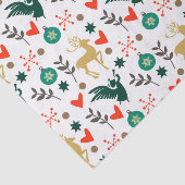 Weihnachtssymbole Muster Traditionelle Farben Seidenpapier (Ausschnitt)