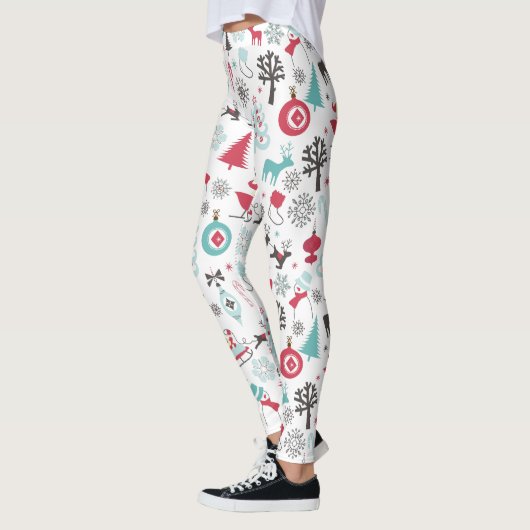 Weihnachtssymbole nahtlos leggings (Links)