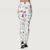 Weihnachtssymbole nahtlos leggings (Rückseite)