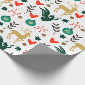 Weihnachtssymbole Nahtloses Muster Geschenkpapier (Ecke)