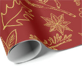 Weihnachtssymbole - Papier Geschenkpapier (Rolleneckpunkt)